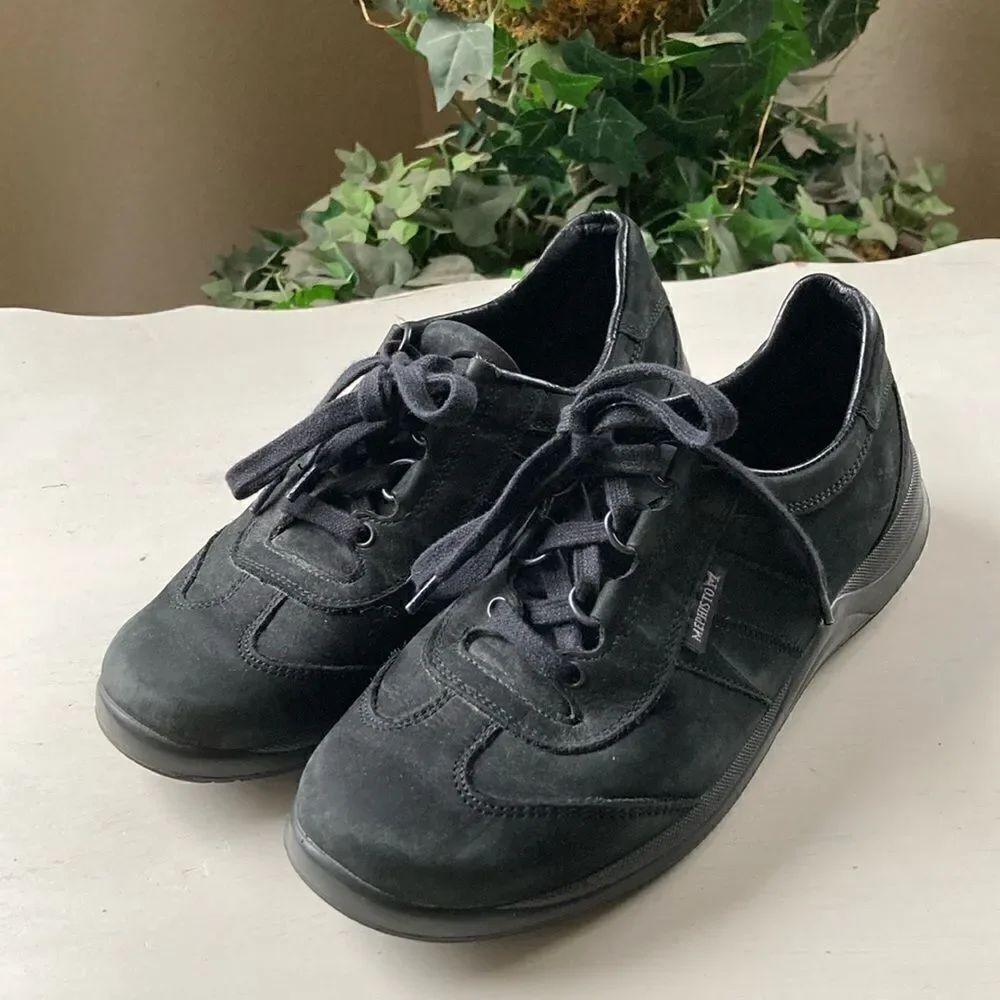 Mephisto Runoff Air Black Suede Lace-Up Oxford Walking Shoes EUC women’s 5.5
